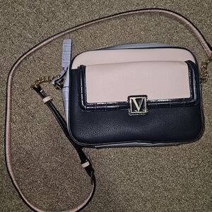Victoria Secret Elegant Navy and Pink Crossbody Bag